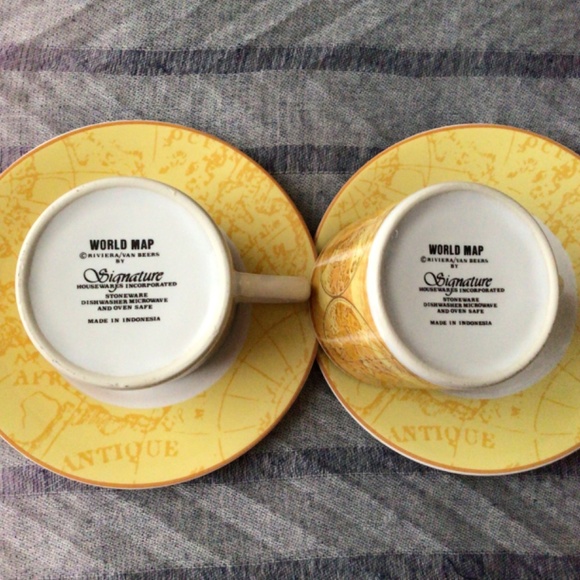 Set of 4 cups and saucers - Picture 6 of 9